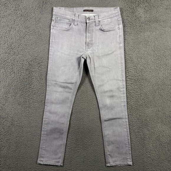 Nudie Jeans Mens 32x34 (Fits 31x28) Gray Lean Dean Stretch Denim Casual - Picture 1 of 16